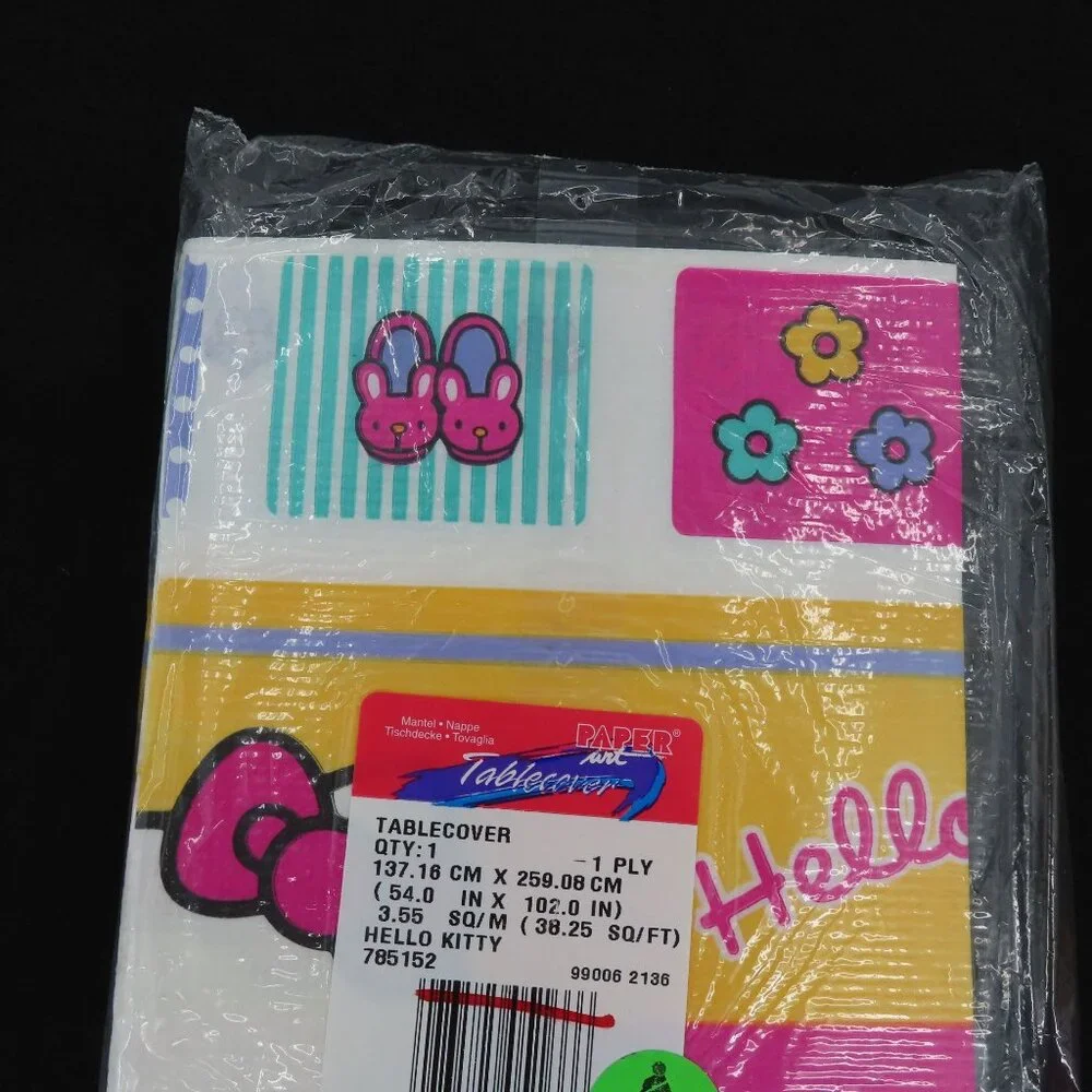 Sanrio Hello Kitty 1999 Party Table Cover 54in x 102in Creative Expressions NEW
